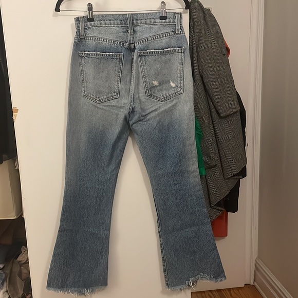 Current Elliot jeans with chic rips at knees, slight flare at bottom - Picture 2 of 2